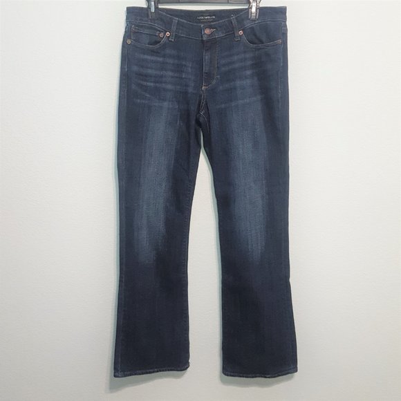 Lucky Brand Jeans Sweet Boot Sz 10 Dark - Picture 2 of 8